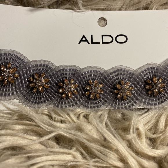 *NWT* ALDO Statement Gray and Pink stoned Women’s Choker - Picture 3 of 7